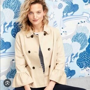 Draper James kaki cotton twill jacket